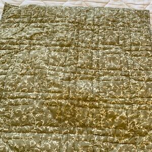 Pottery barn green floral euro sham